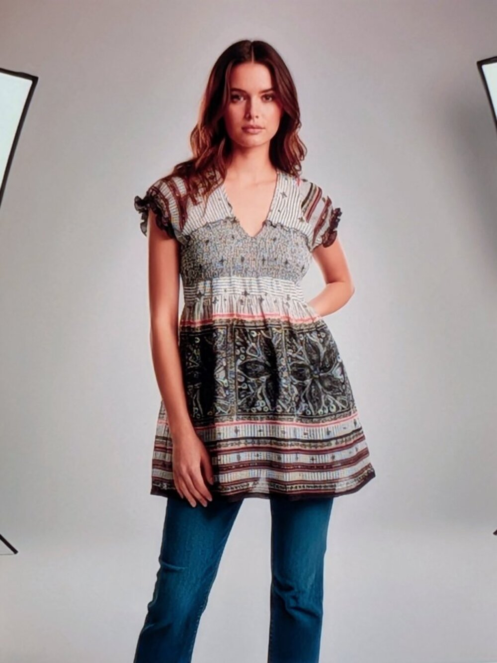 Babydoll Top – Light, Sheer & Summery (Size Small)